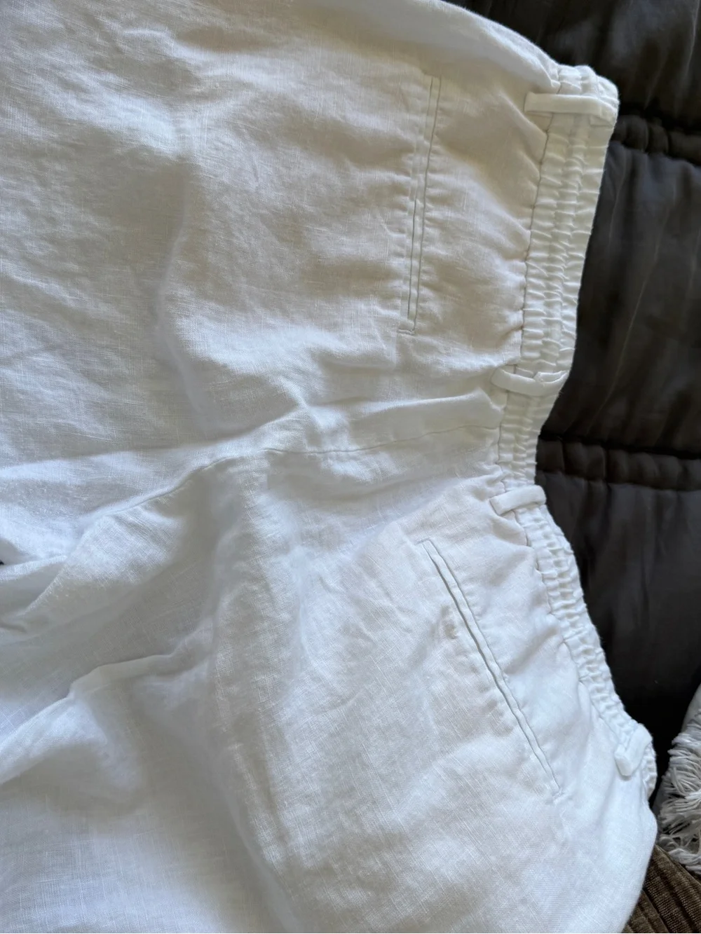 Zara Men's White Linen Pants